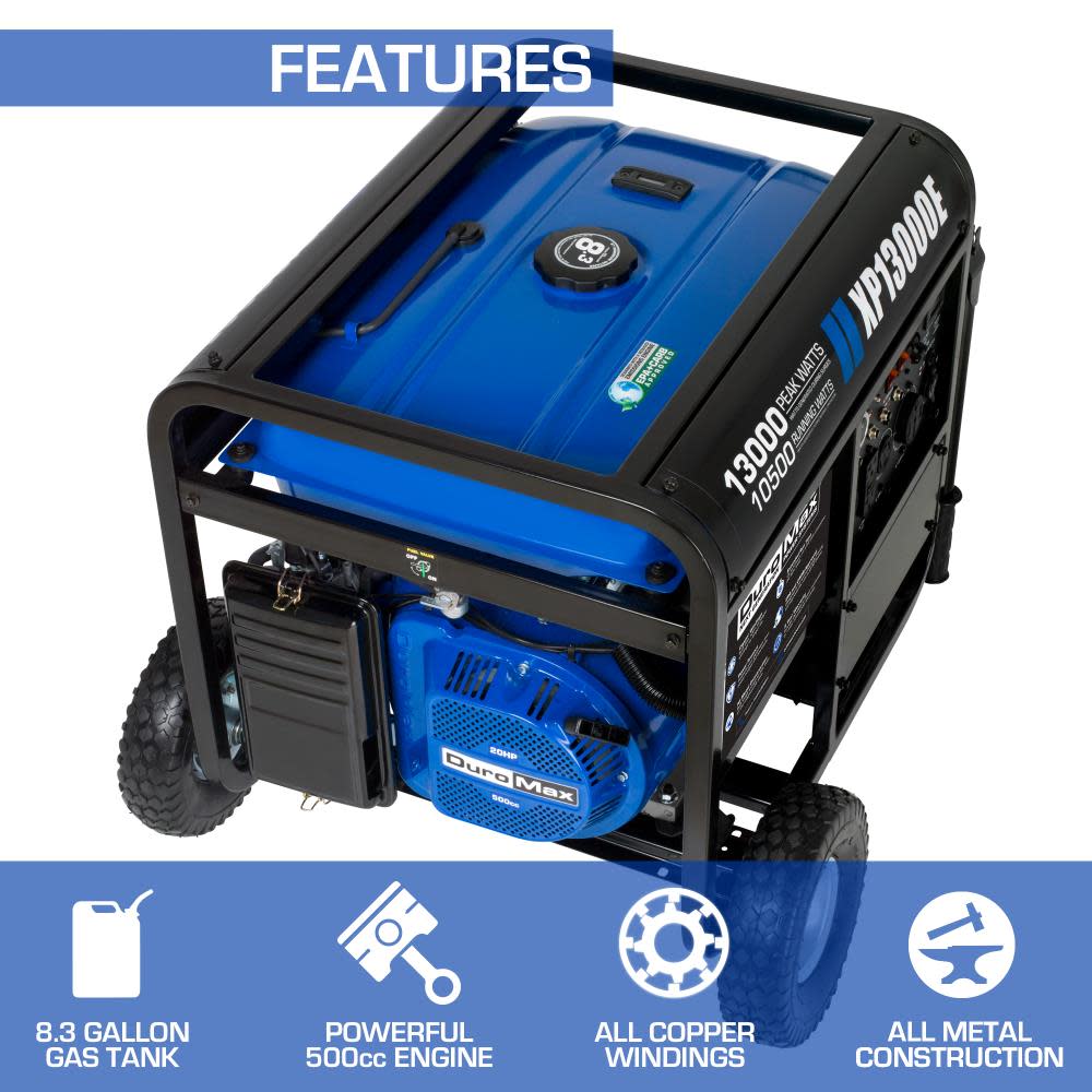 13000-Watt Gas Powered Portable Generator - Mycitystee