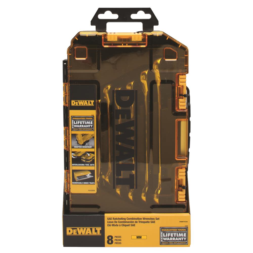 DEWALT Tough Box 8 pc. MM Ratchet Combo Wrench Set DWMT74734 from DEWALT - Mycitystee
