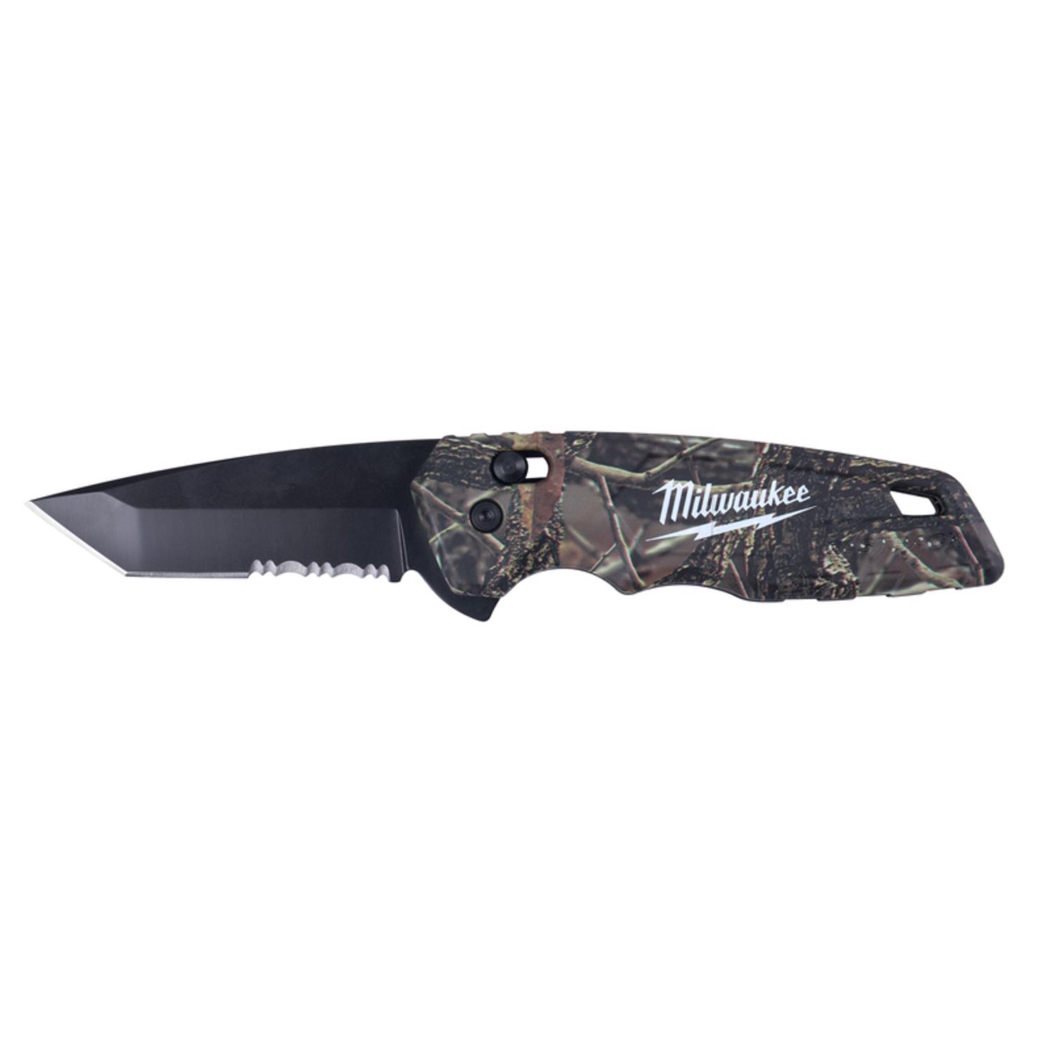 Milwaukee Fastback 7-3/4 in. Flip Folding Spring Assisted Pocket Knife Camouflage 1 pk - Mycitystee