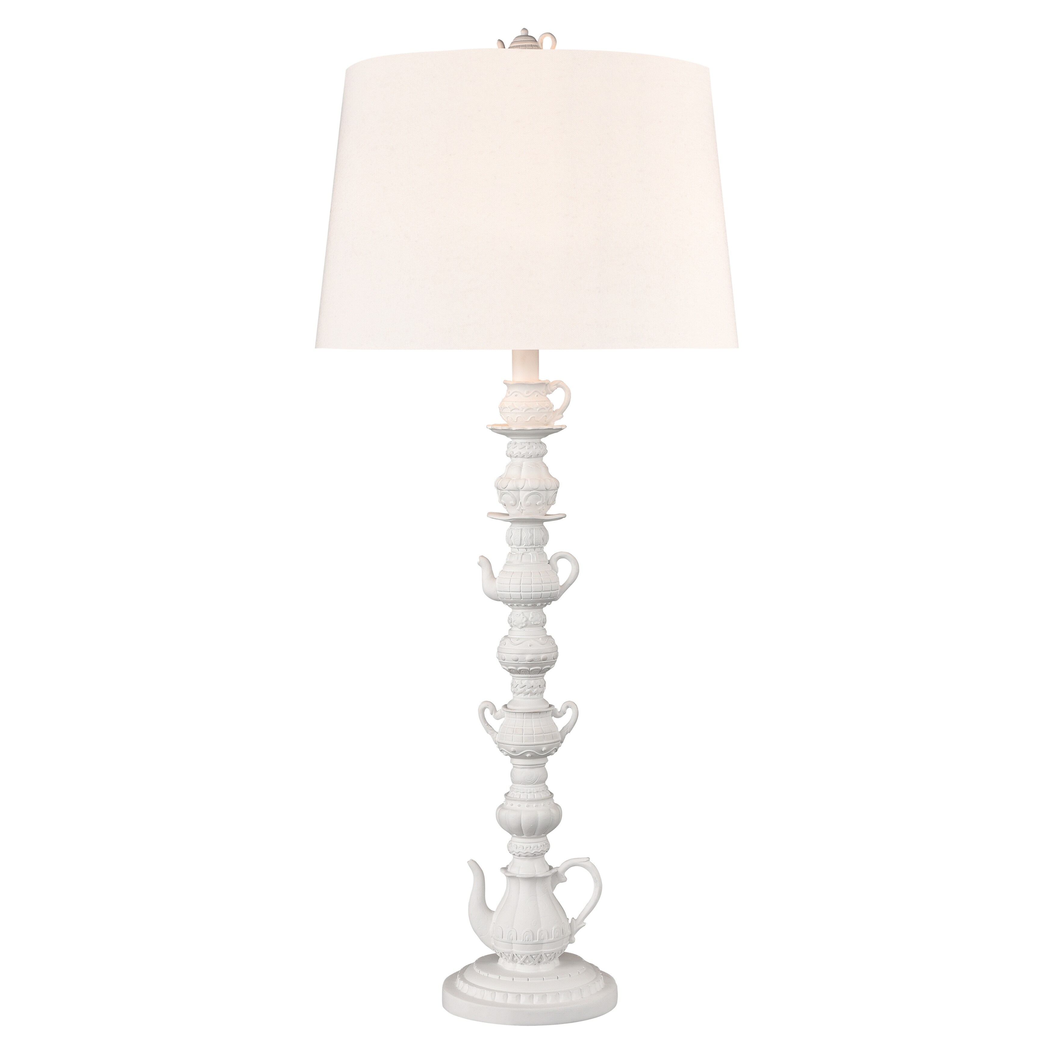 Rosetta Cottage 35'' High 1-Light Table Lamp - Matte White - Mycitystee