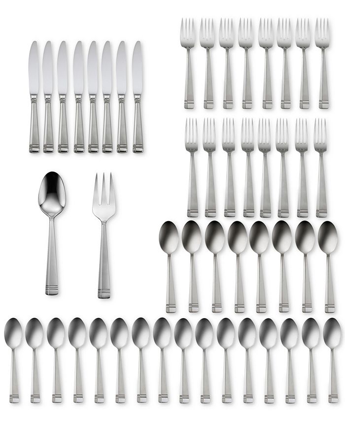 Oneida Amsterdam 50-Pc Flatware Set， Service for 8， Created for Macy's - Mycitystee