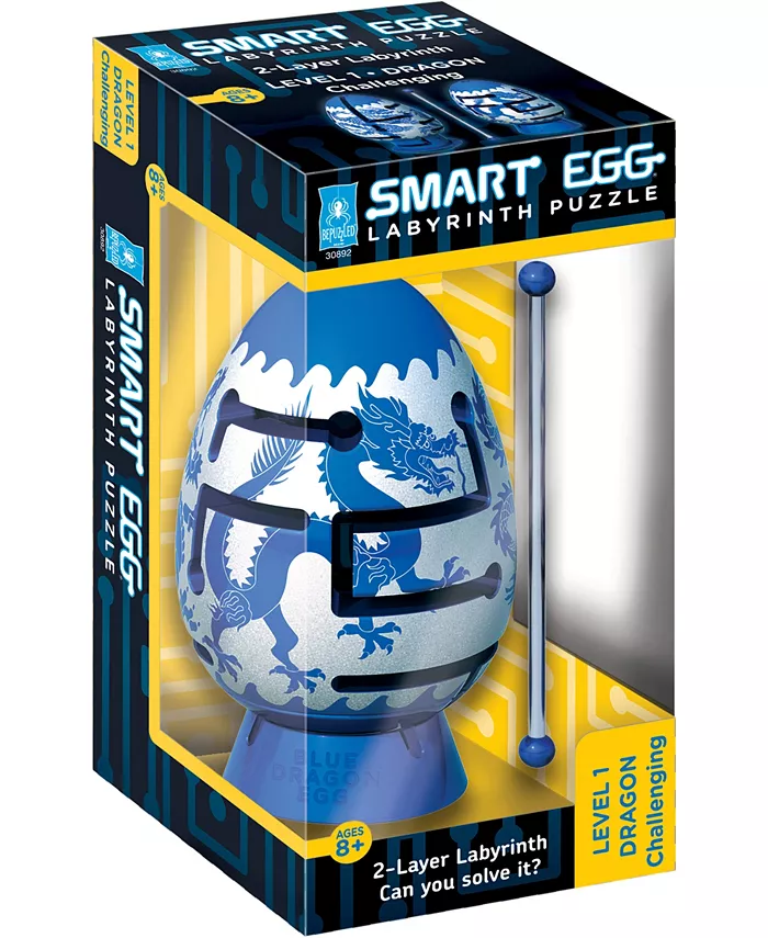 BePuzzled Smart Egg 2-Layer Labyrinth Puzzle - Blue Dragon， Challenging - Mycitystee