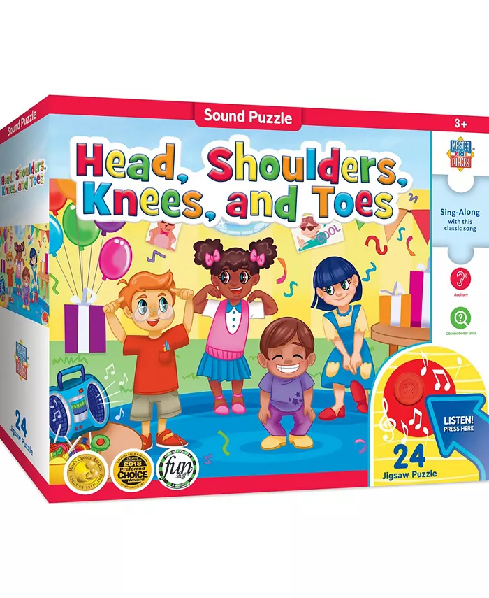 MasterPieces Puzzles 24 Piece Sing-A-Long Puzzle - Head， Shoulders， Knees Toes - Mycitystee