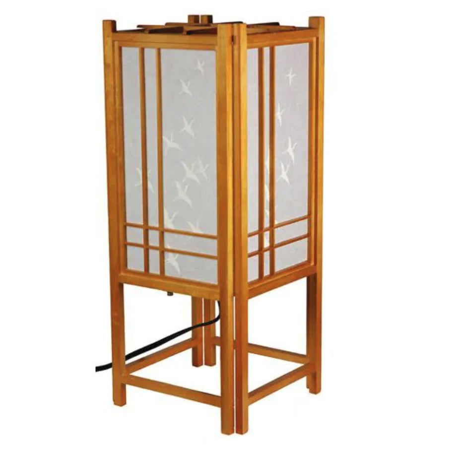 Handmade Wooden 18-inch Cranes Shoji Lamp (China) - Mycitystee