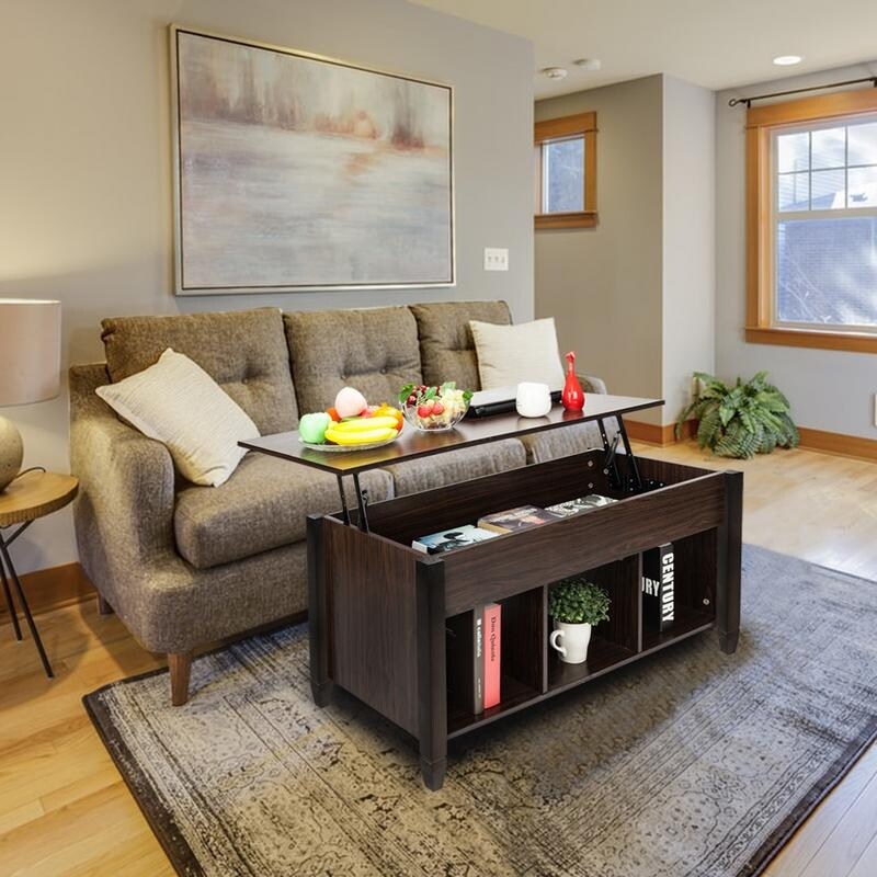 Living Room Furniture Lift Top Storage Coffee Table - Mycitystee