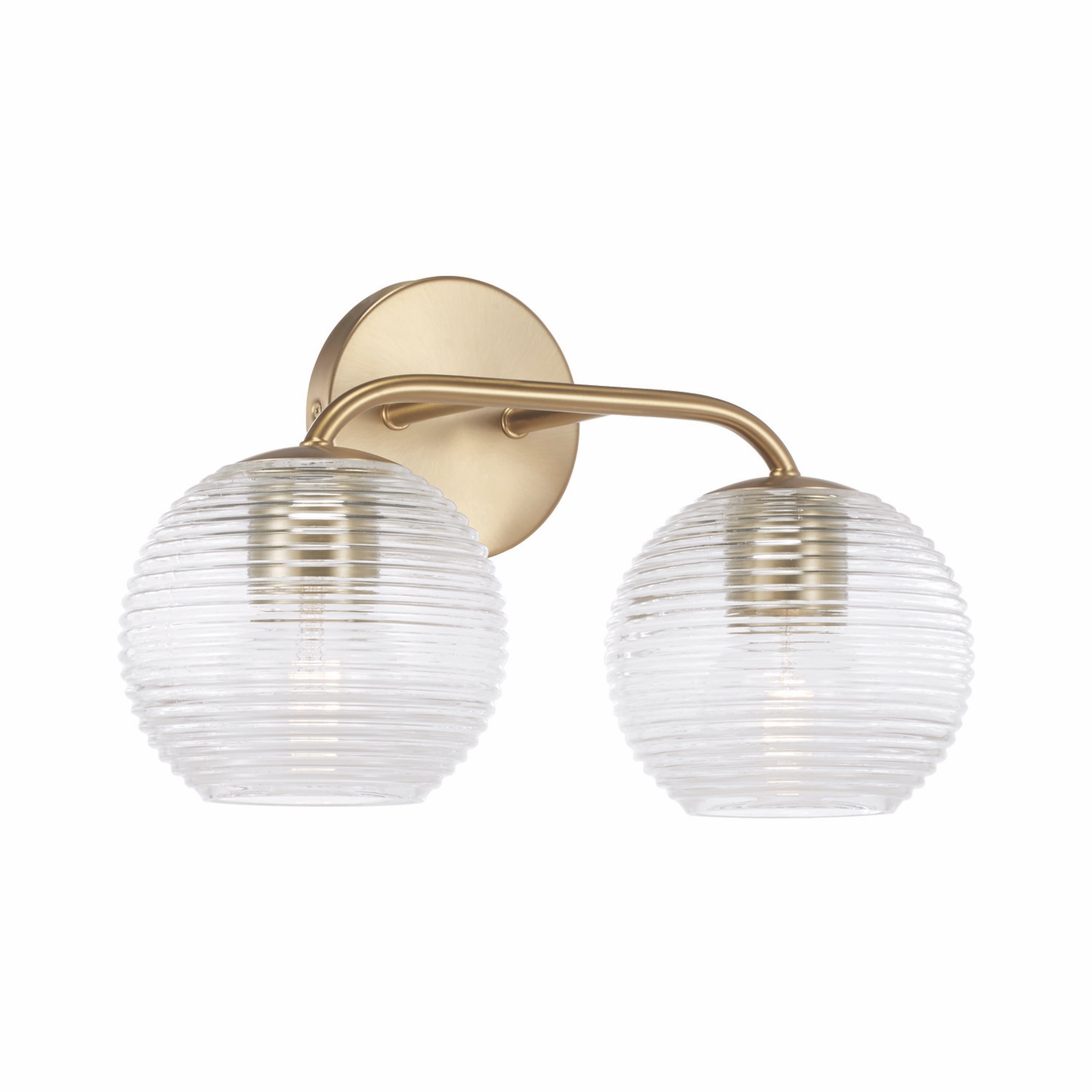 Dolan 2-light Bath/ Vanity Fixture w/ Clear Ribbed Glass - Mycitystee