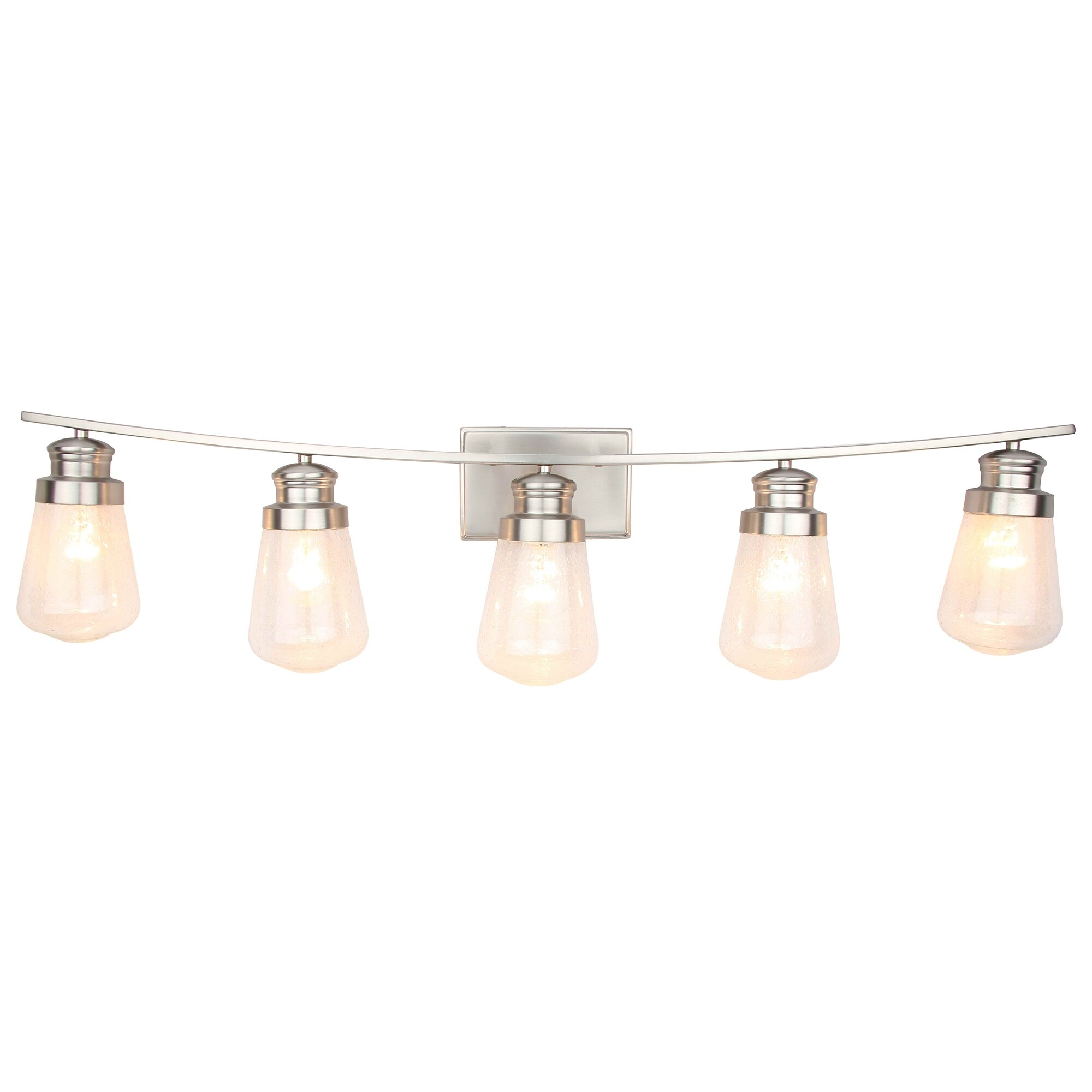 5 Light Vanity lighting in Brushed Nickel Finish - Mycitystee
