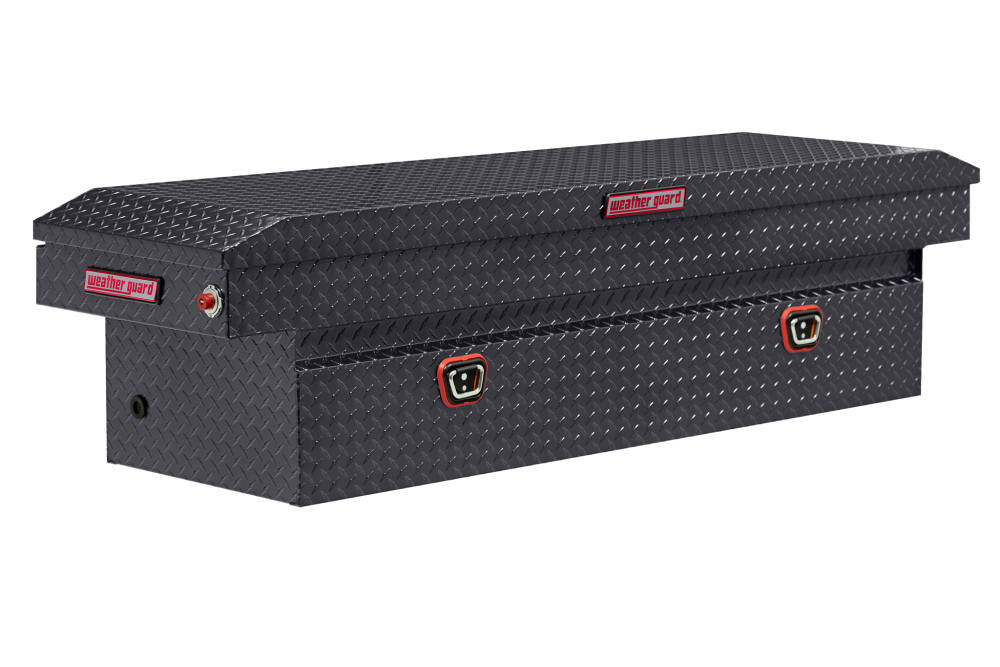 Weather Guard Saddle Truck Tool Box Aluminum Full Standard Gunmetal Gray - Mycitystee