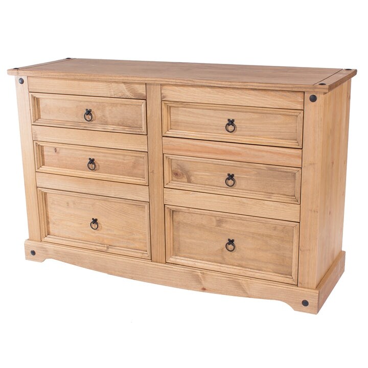 Wood Dresser 3+3 Drawers Chest Corona Collection | Furniture Dash - - 33982526 - Mycitystee