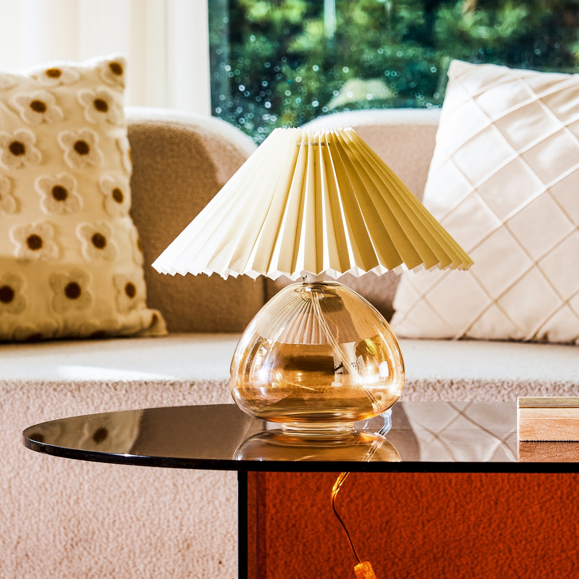 CO-Z Retro Table Lamp with Pleated Empire Lamp Shade - Mycitystee
