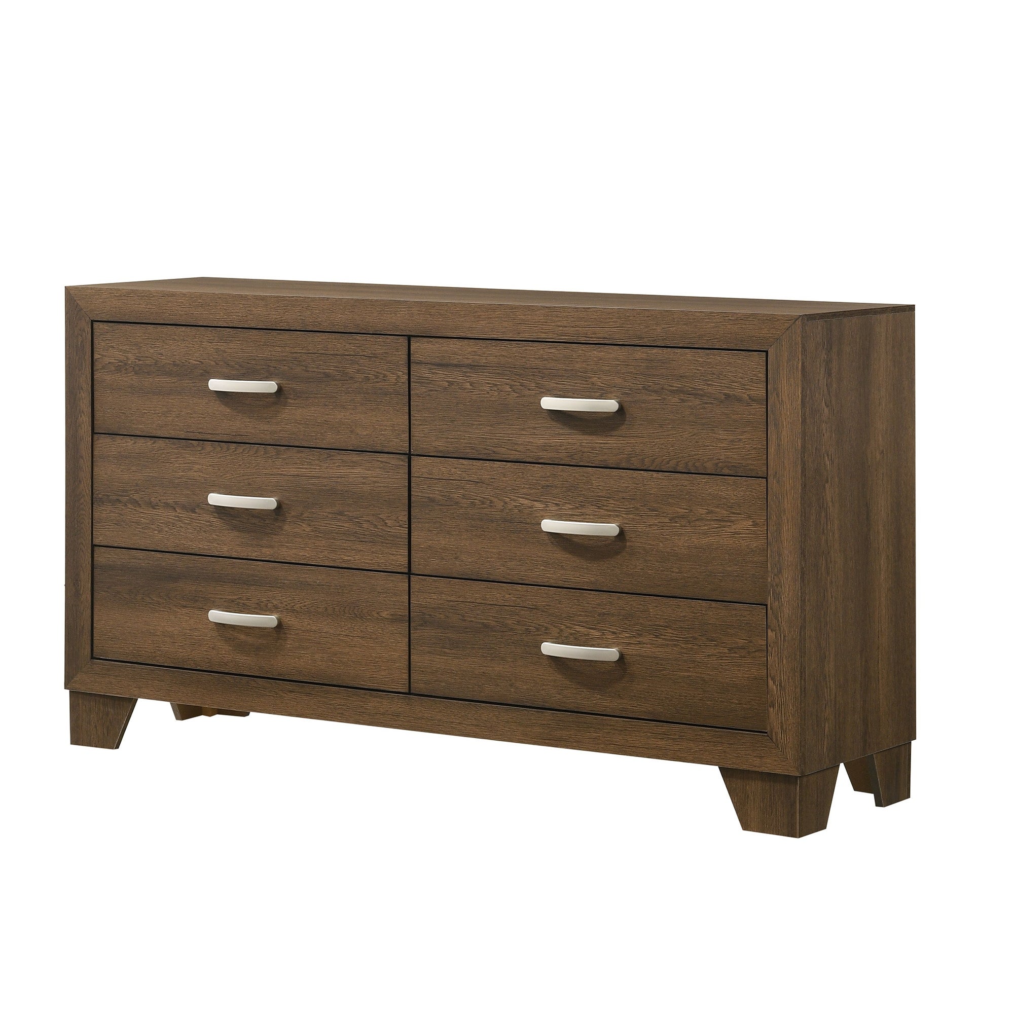Wood 3 Tier 6 Drawers Dresser， Oak - - 35374241 - Mycitystee