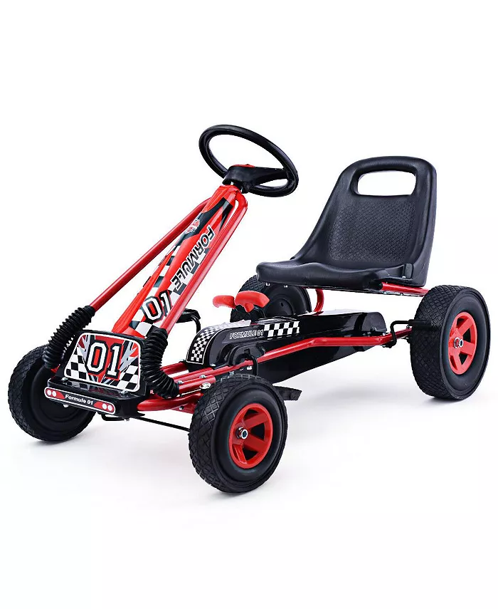 Costway 4 Wheels Kids Ride On Pedal Powered Bike Go Kart Racer Car Outdoor Play Toy - Mycitystee