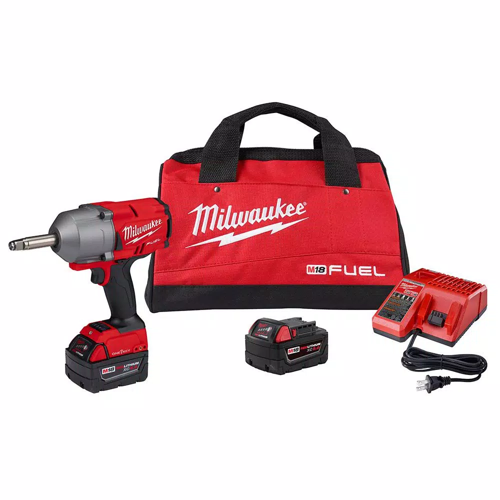Milwaukee M18 ONE-KEY FUEL 18-Volt Lithium-Ion Brushless Cordless 1/2 in. Impact Wrench with Extended Anvil Kit with 2 Batteries and#8211; XDC Depot , - Mycitystee