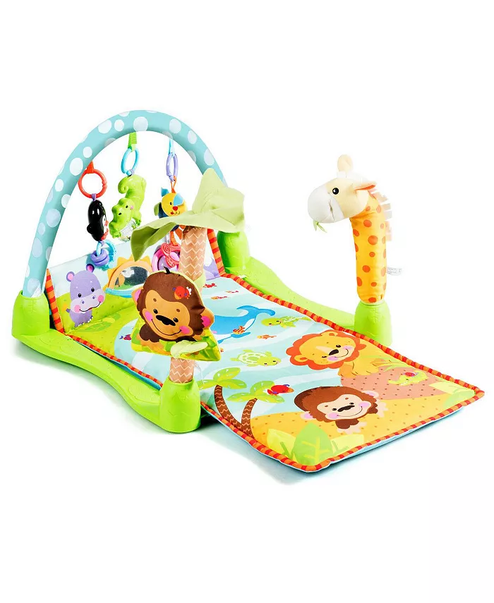 Costway 4-in-1 Baby Activity Play Mat Activity Center w 3 Hanging Toys - Mycitystee