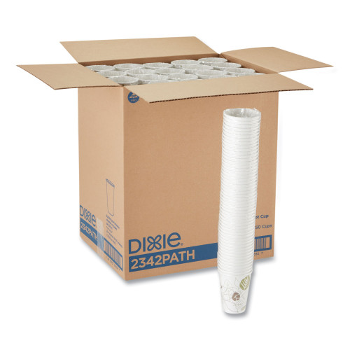 Dixie Pathways Paper Hot Cups， 12 oz， 50 Sleeve， 20 Sleeves/Carton (2342PATH) - Mycitystee