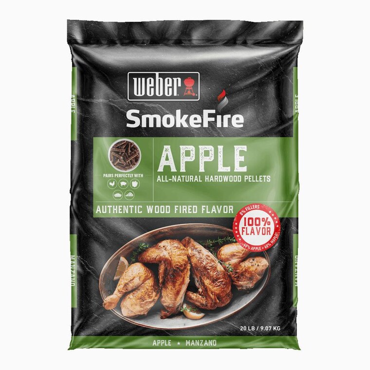 Weber 190004 SmokeFire Apple All-Natural Hardwood Pellets - Mycitystee