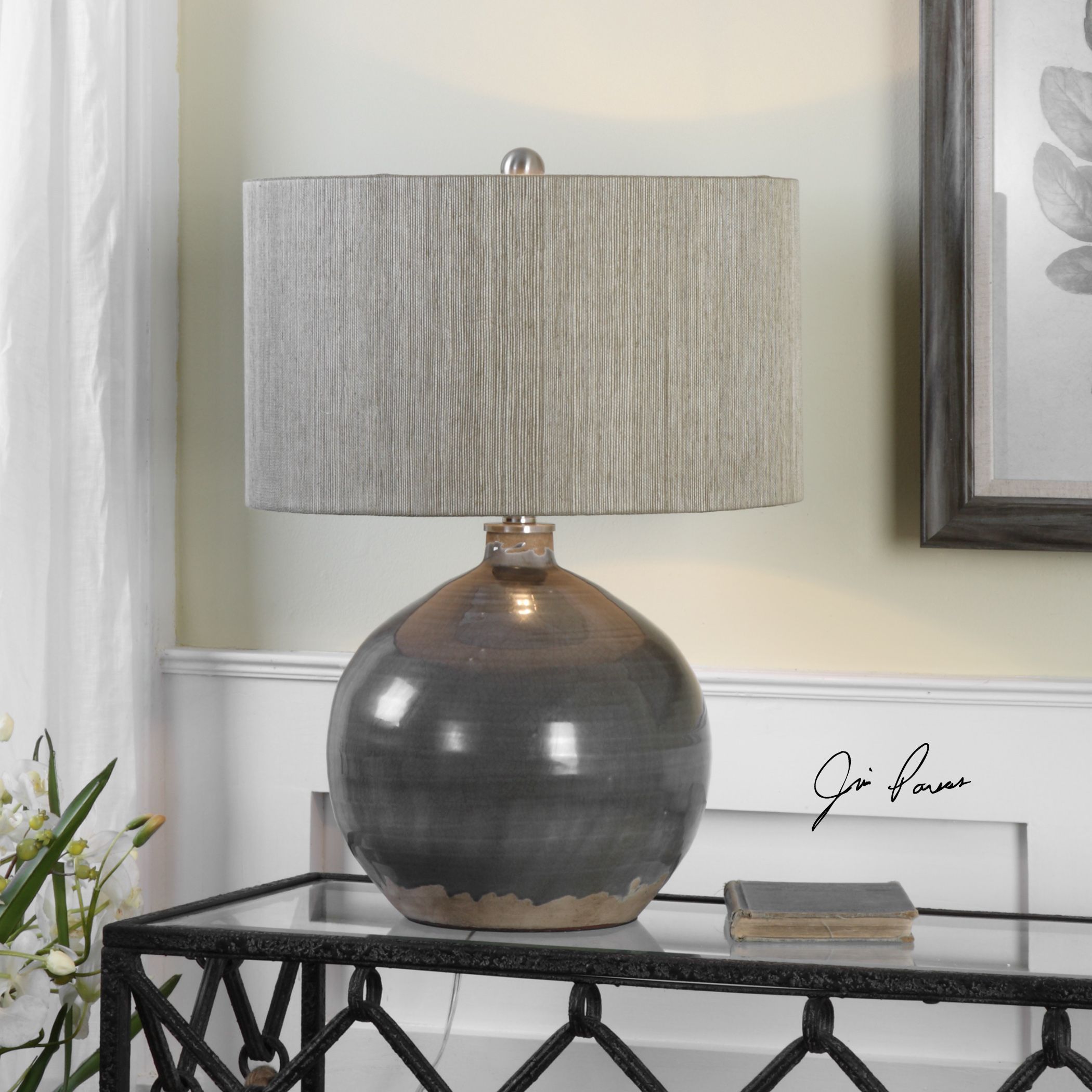 Uttermost Vardenis Gray Ceramic Lamp - Mycitystee