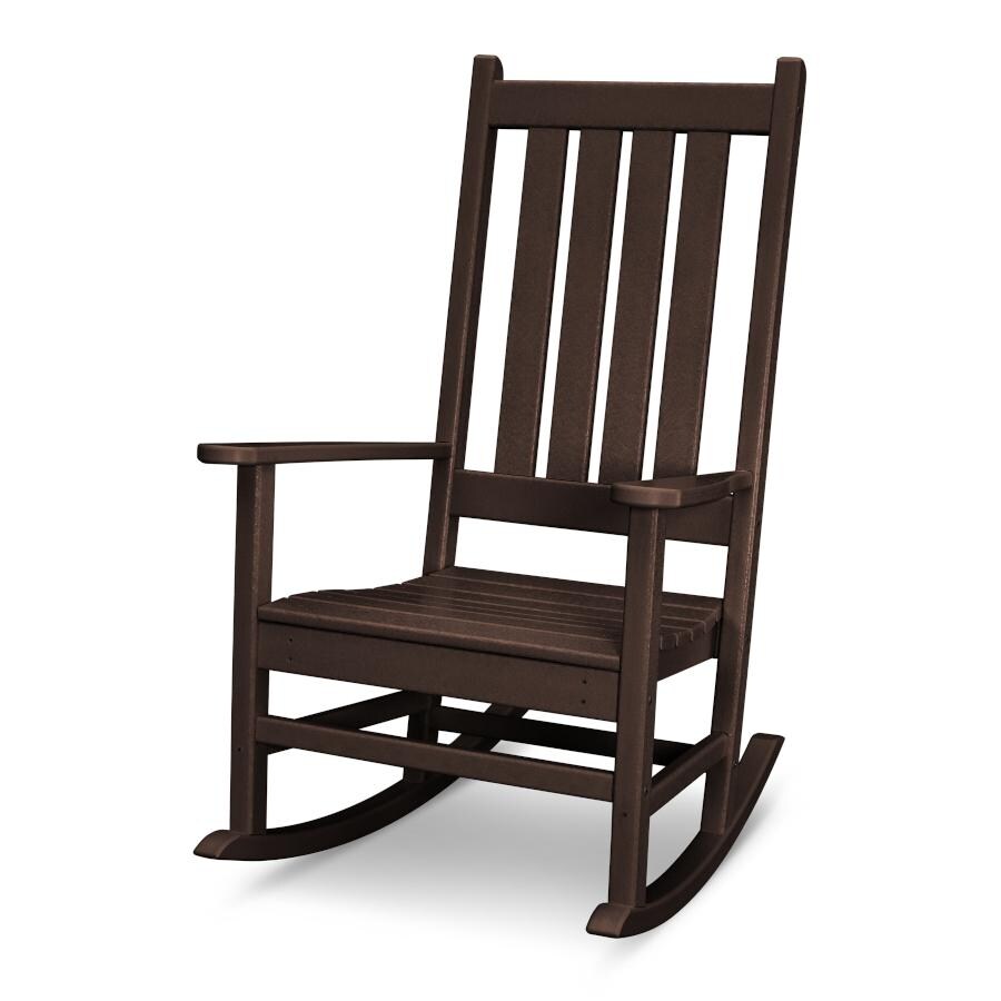 POLYWOOD Vineyard Porch Rocking Chair in Mahogany - Mycitystee
