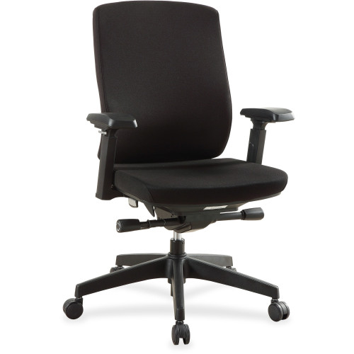 Lorell Mid-Back Chairs with Adjustable Arms (42172) - Mycitystee