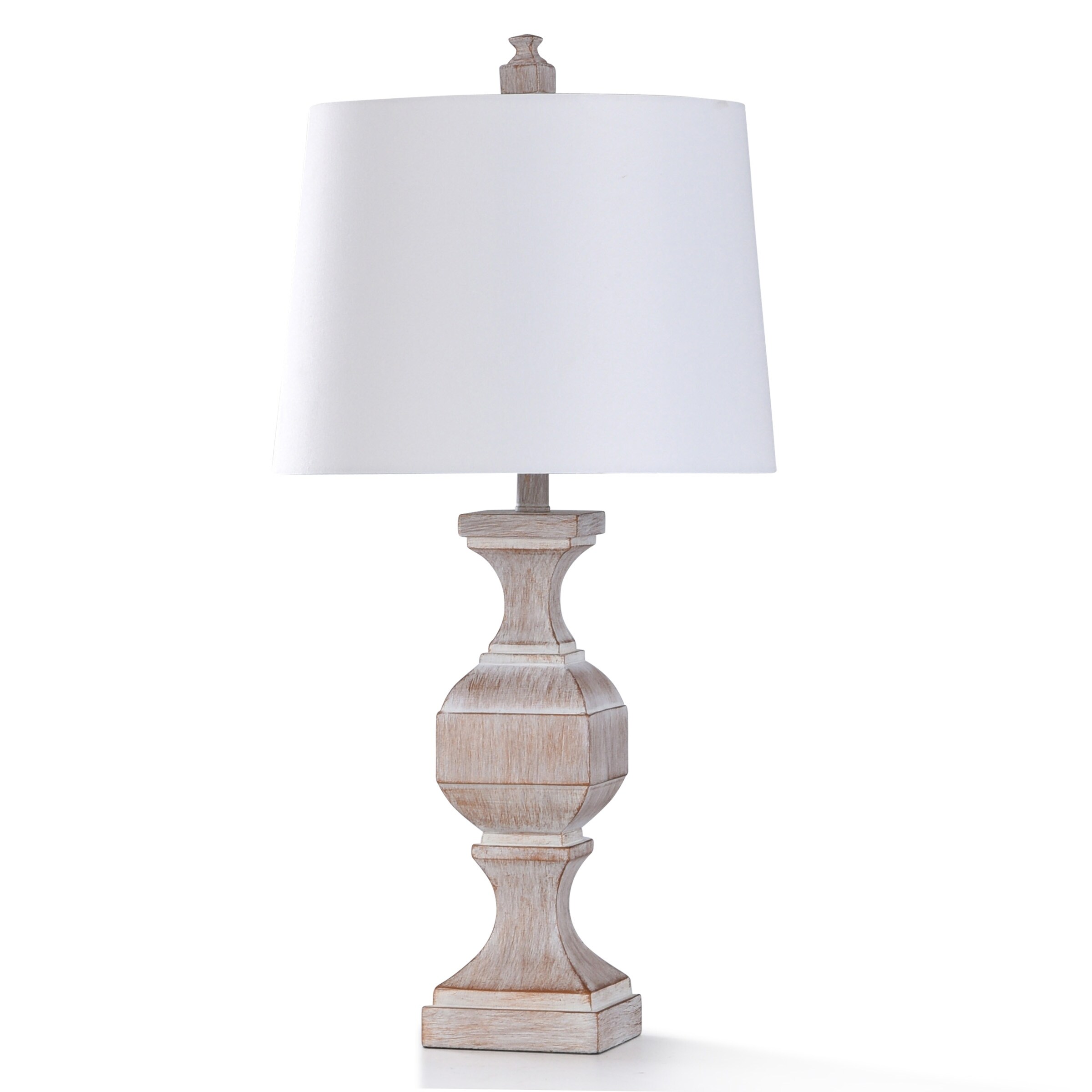 StyleCraft Malta Washed Cream Stone Colored Resin Table Lamp - Mycitystee