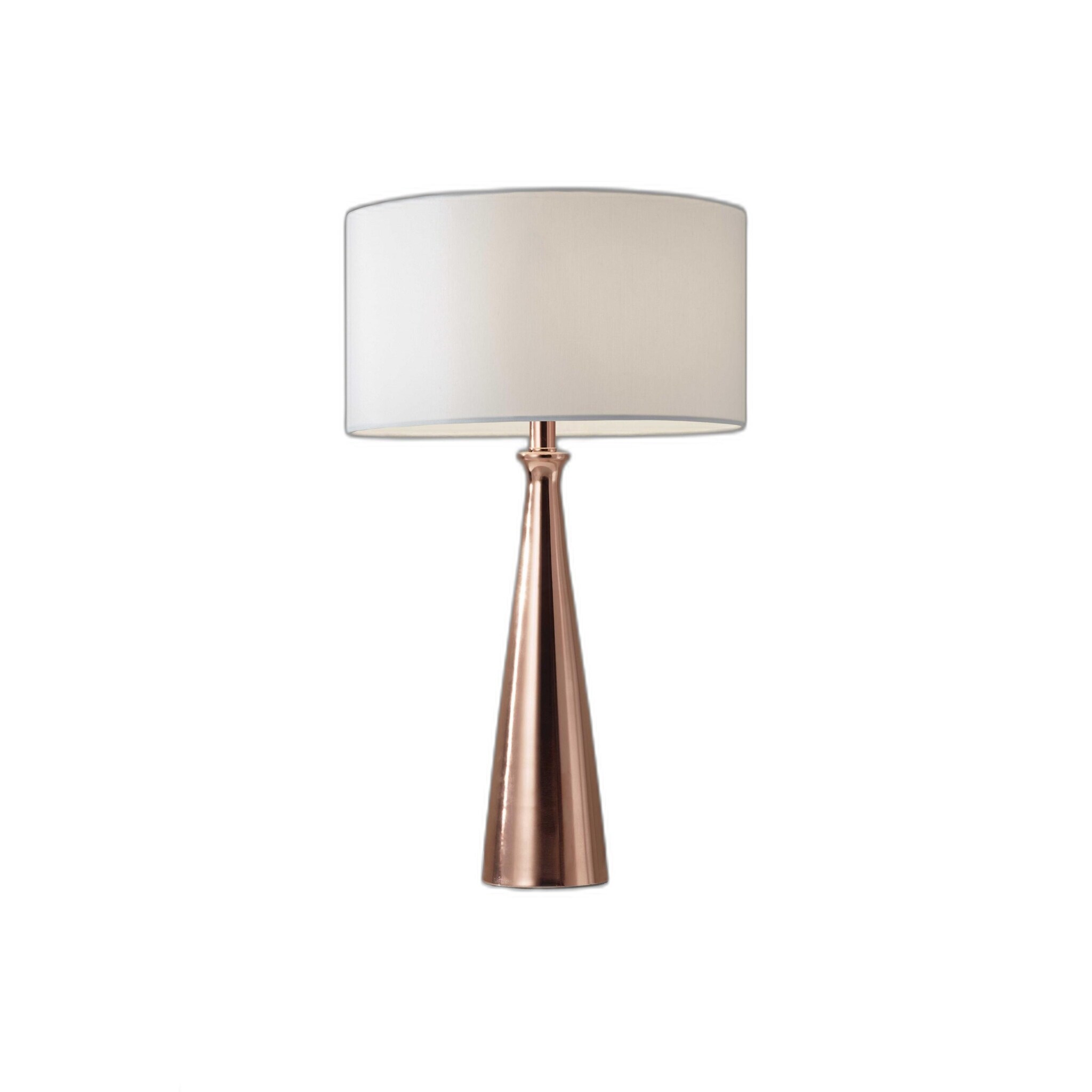 Brushed Copper Metal Finish Tapered Base Table Lamp - 13 x 13 x 21.5 - Mycitystee