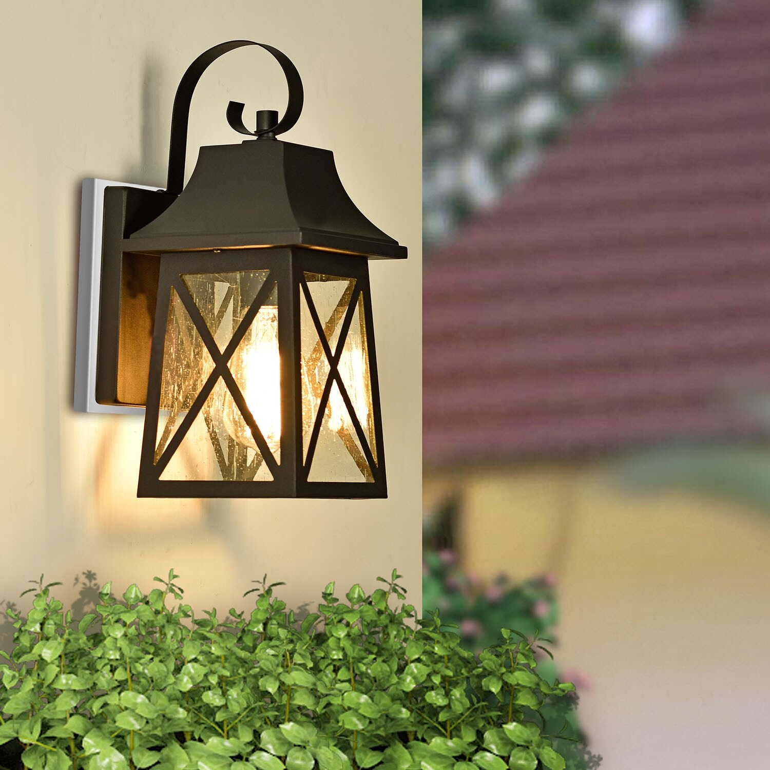 Oil rubbed bronze 13.25'' H Outdoor Wall Lantern - Mycitystee