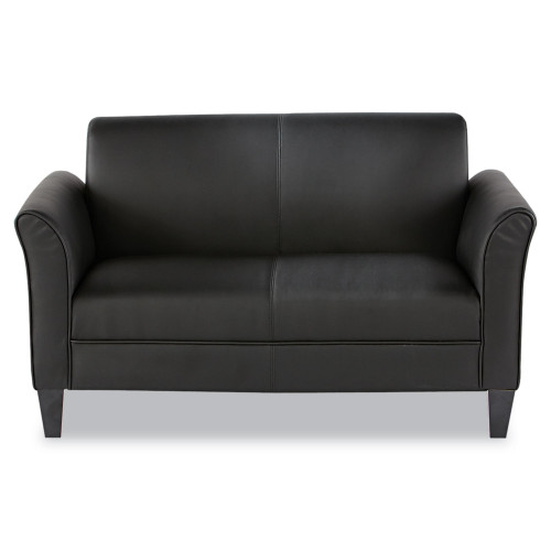 Alera Reception Lounge Furniture， Loveseat， 55.5w x 31.5d x 33.07h， Black (RL22LS10B) - Mycitystee