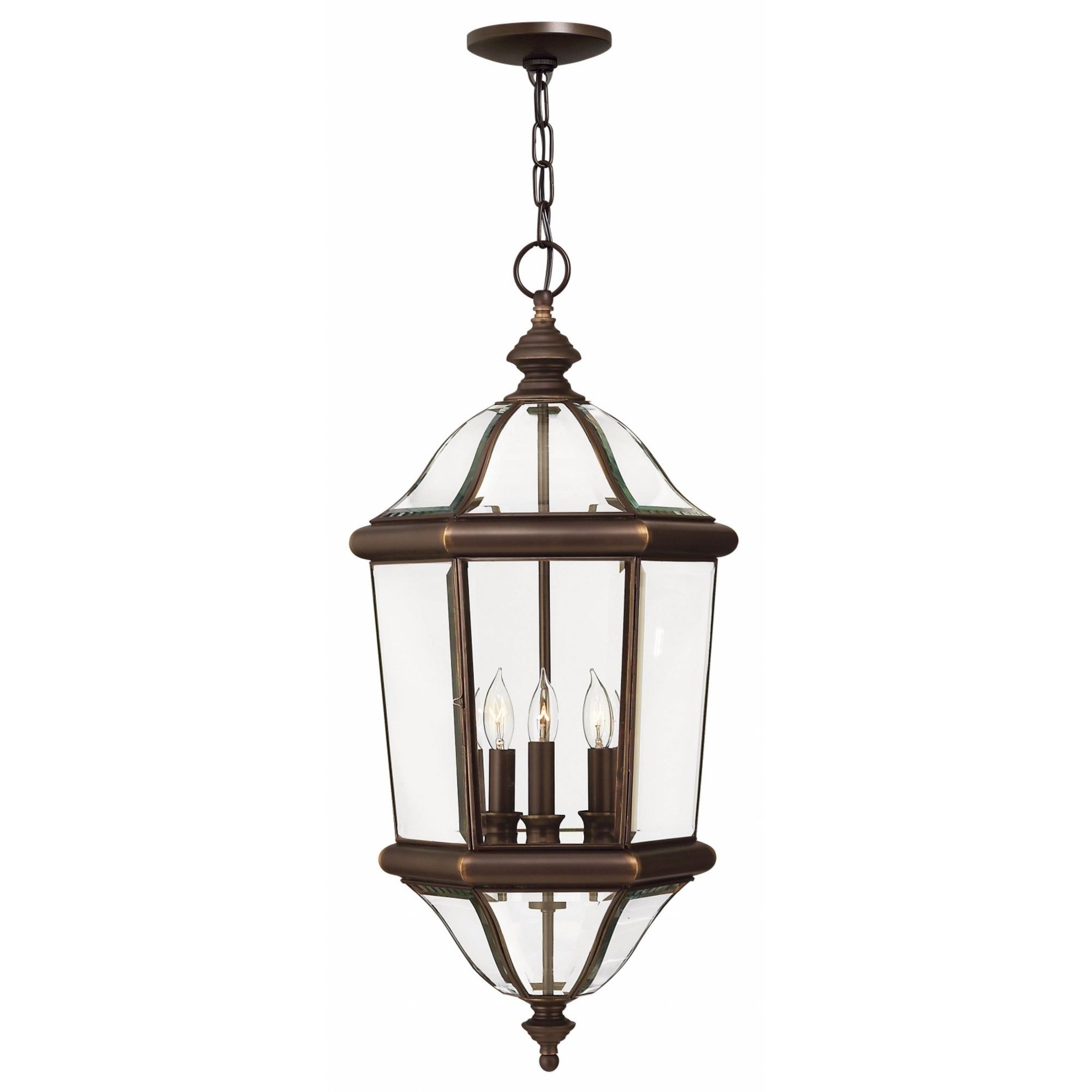 Hinkley Augusta 3-Light Outdoor Pendant in Copper Bronze - Mycitystee