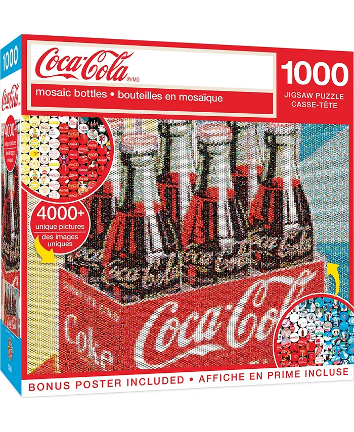 MasterPieces Puzzles Coca-Cola - Photomosaic Bottles 1000 Piece Adult Jigsaw Puzzle - Mycitystee
