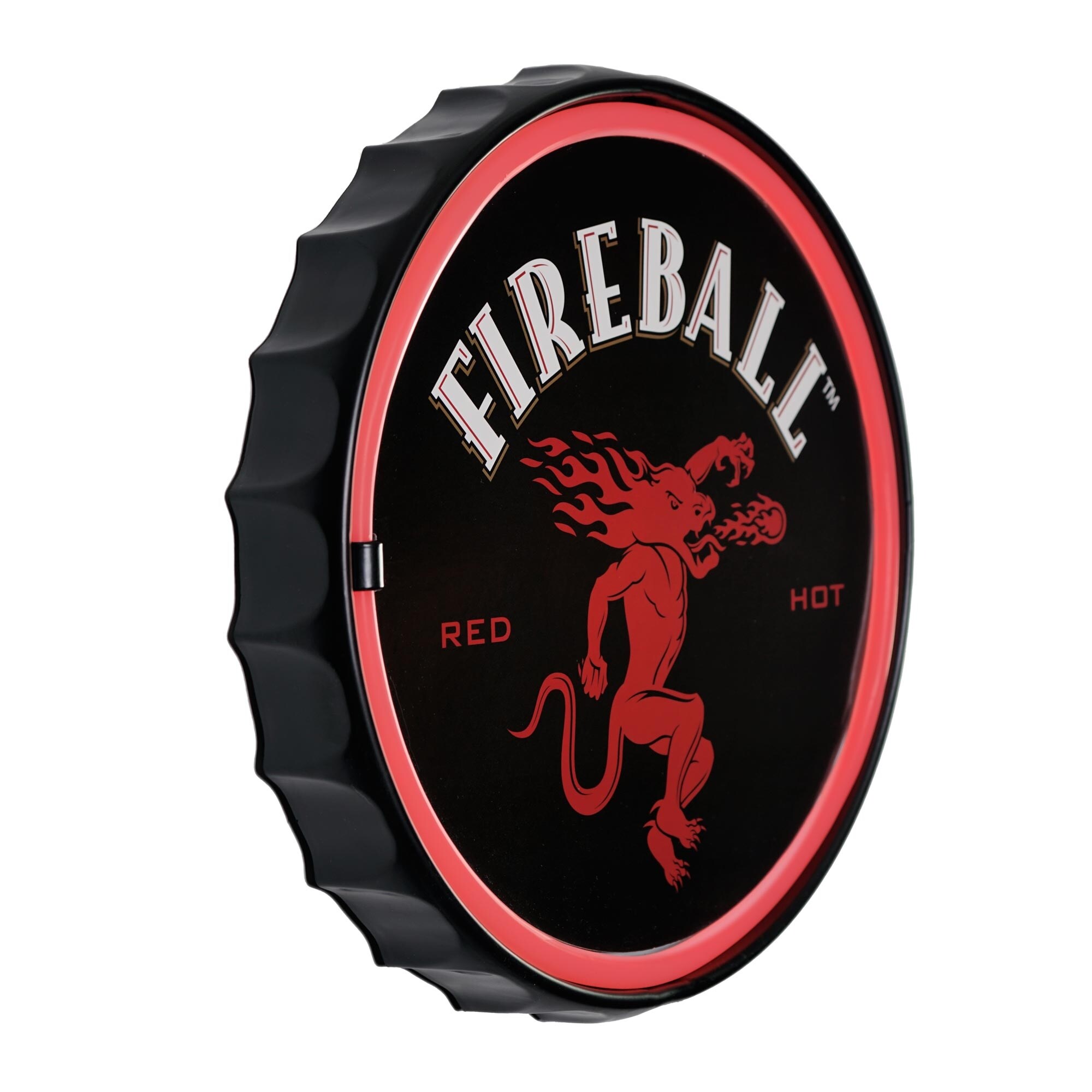 Licensed Fireball Bottle Cap Shaped Neon LED Rope Wall Sign (12.5