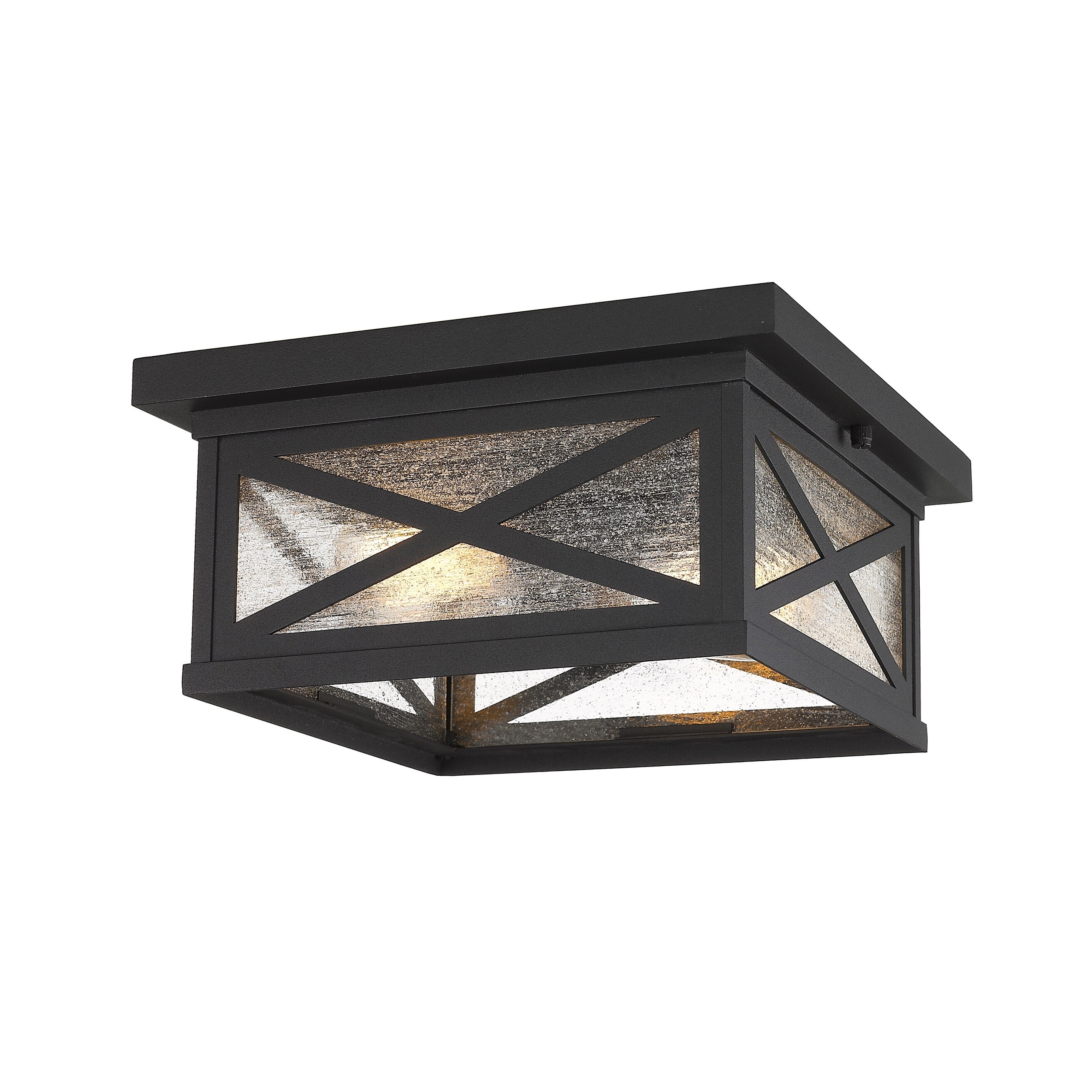 Brookside 2 Light Outdoor Flush Ceiling Mount Fixture - 12 - Mycitystee