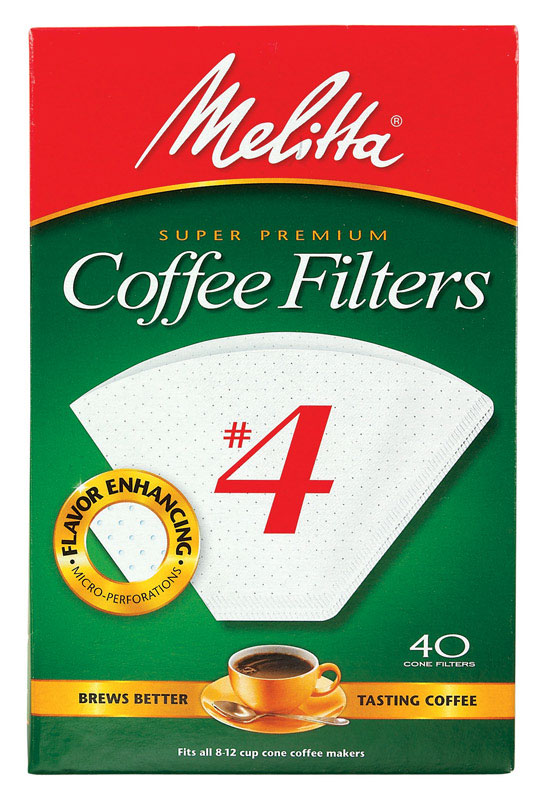 Melitta 12 cups White Cone Coffee Filter 40 pk - Mycitystee