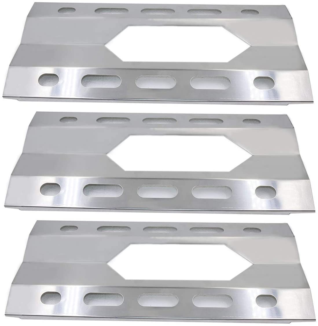 Grill Heat Plates fits Kirkland 720-0008-LP, 7200-0011, 720-0021-LP, 720-0108, 3Pcs Replacement Parts 17 5/16 X 8 3/8 - Mycitystee