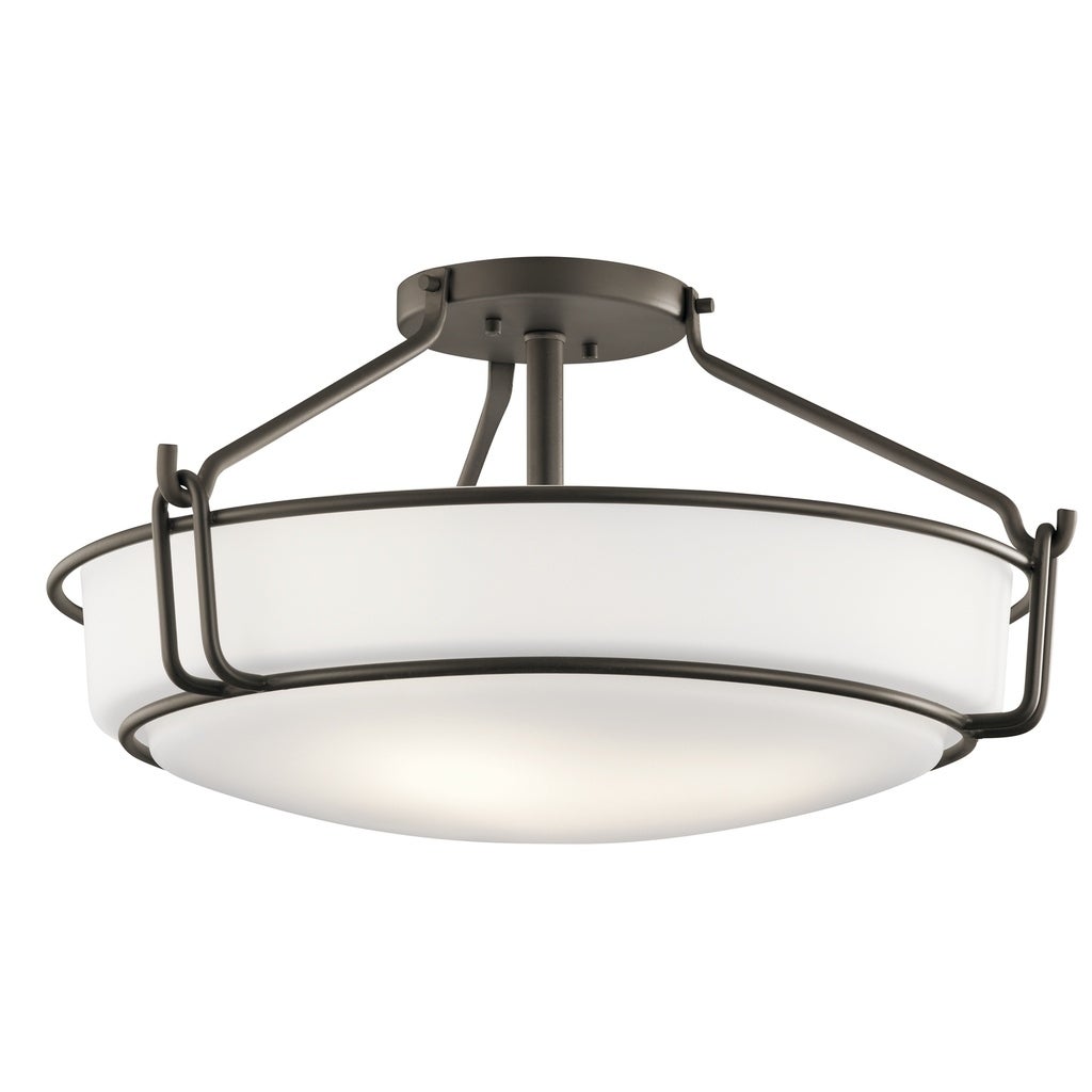 Kichler Lighting Alkire Collection 4-light Olde Bronze Semi-Flush Mount - Mycitystee