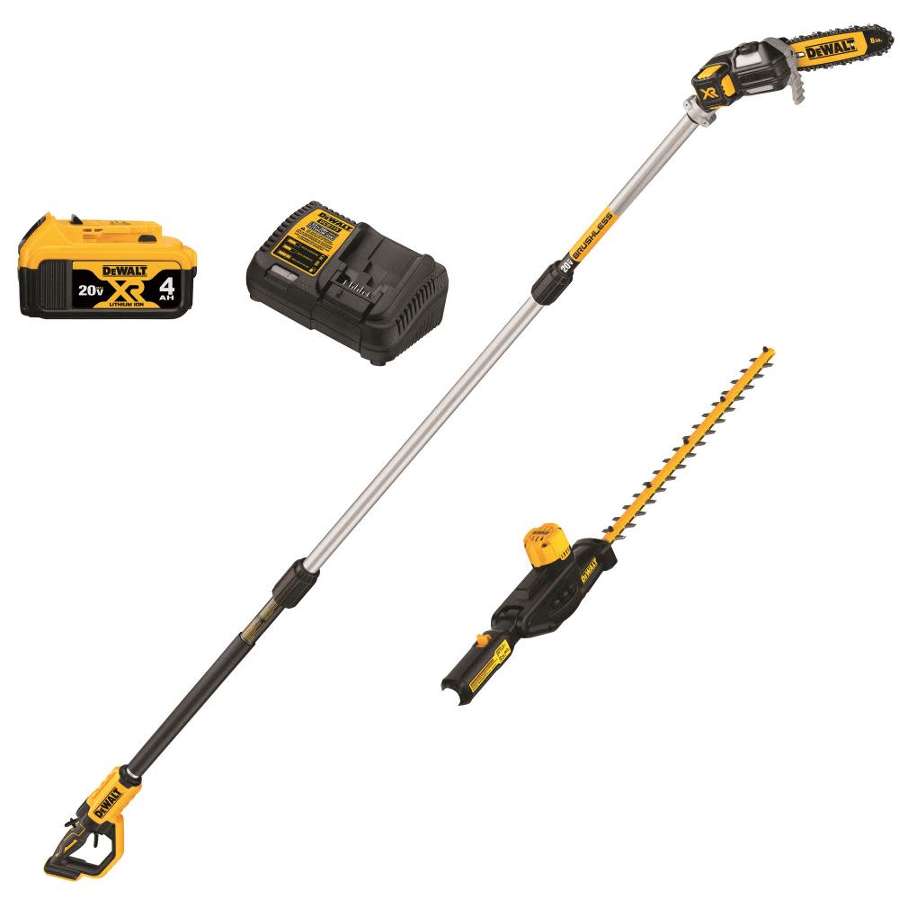 DEWALT 20V MAX* Lithium-Ion Cordless Pole Saw and Pole Hedge Trimmer Combo Kit DCKO86M1 from DEWALT - Mycitystee