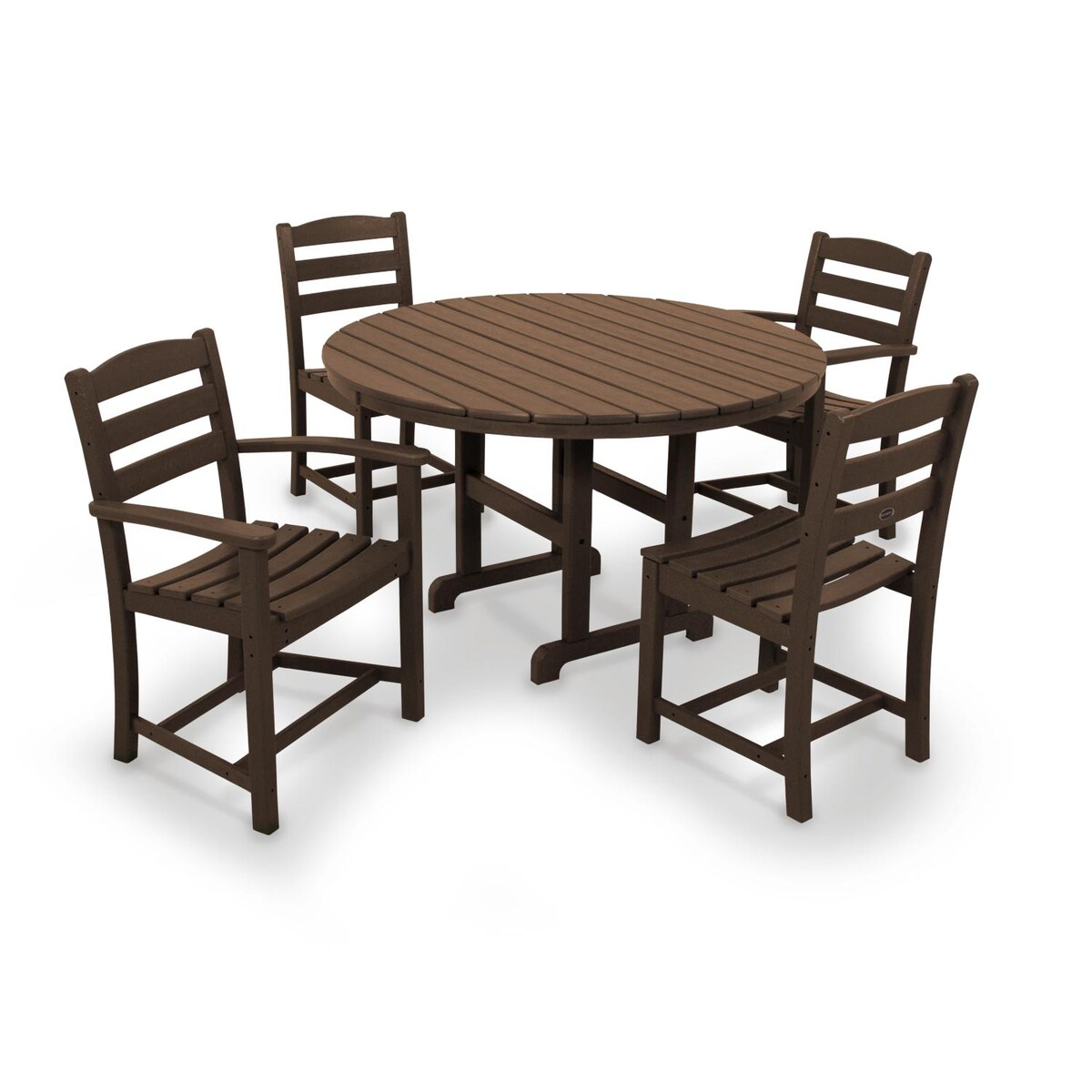 POLYWOOD La Casa Cafe 5 Piece Round Farmhouse Dining Set - Mycitystee