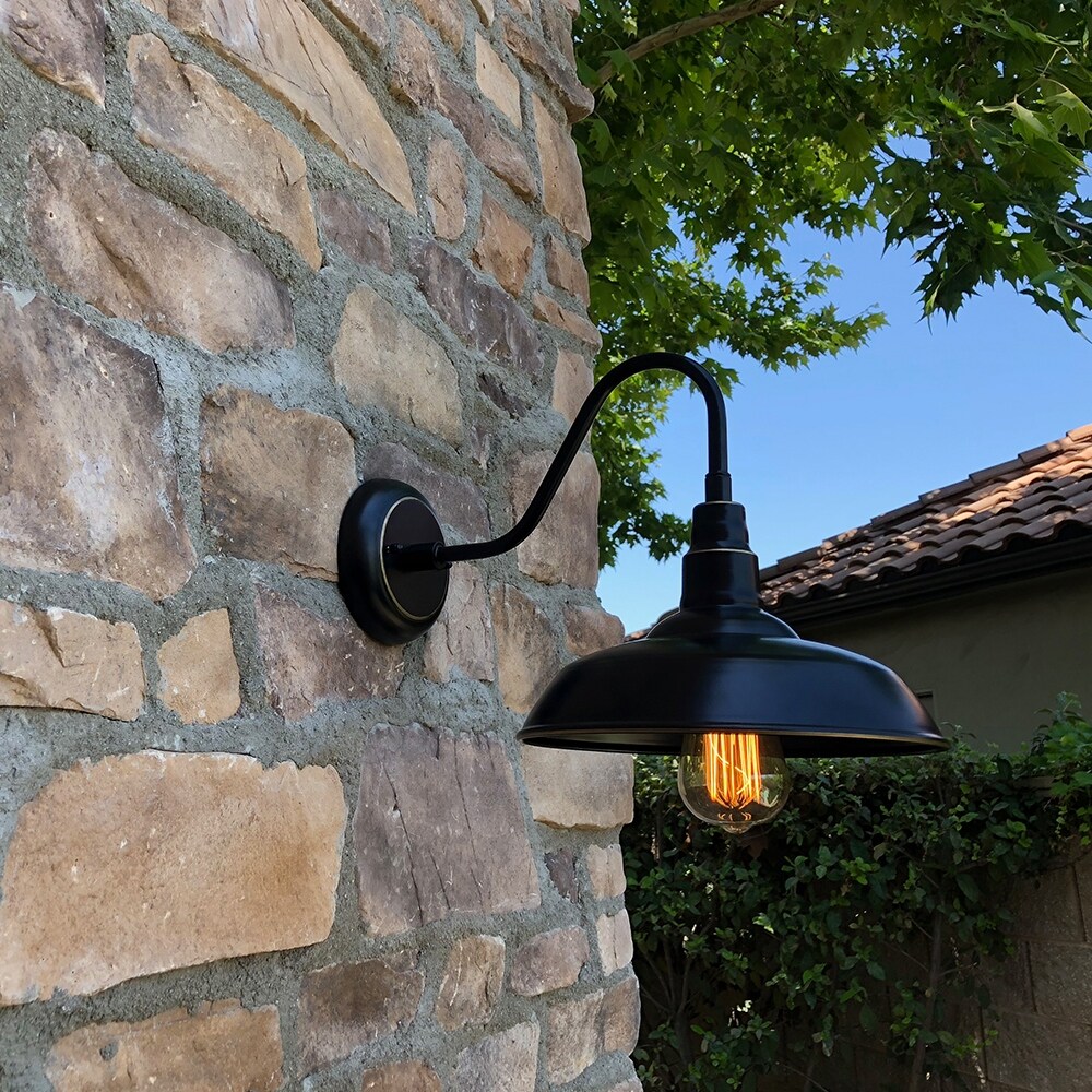 Lora 1 Light Outdoor Wall Lighting Imperial Black Finish - Imperial Black Shopping - The Best Deals on Outdoor Barn Lights | 38526943 - Mycitystee