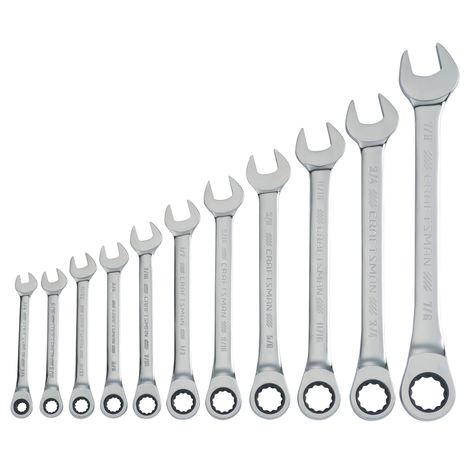 Craftsman SAE Ratcheting Combination Wrench Set 11 pc - Mycitystee