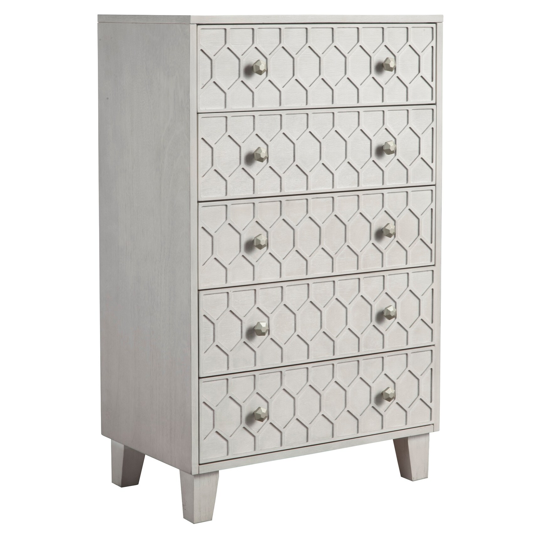 Origins by Alpine Denver Five Drawer Wood Chest in Light Gray - - 32256280 - Mycitystee