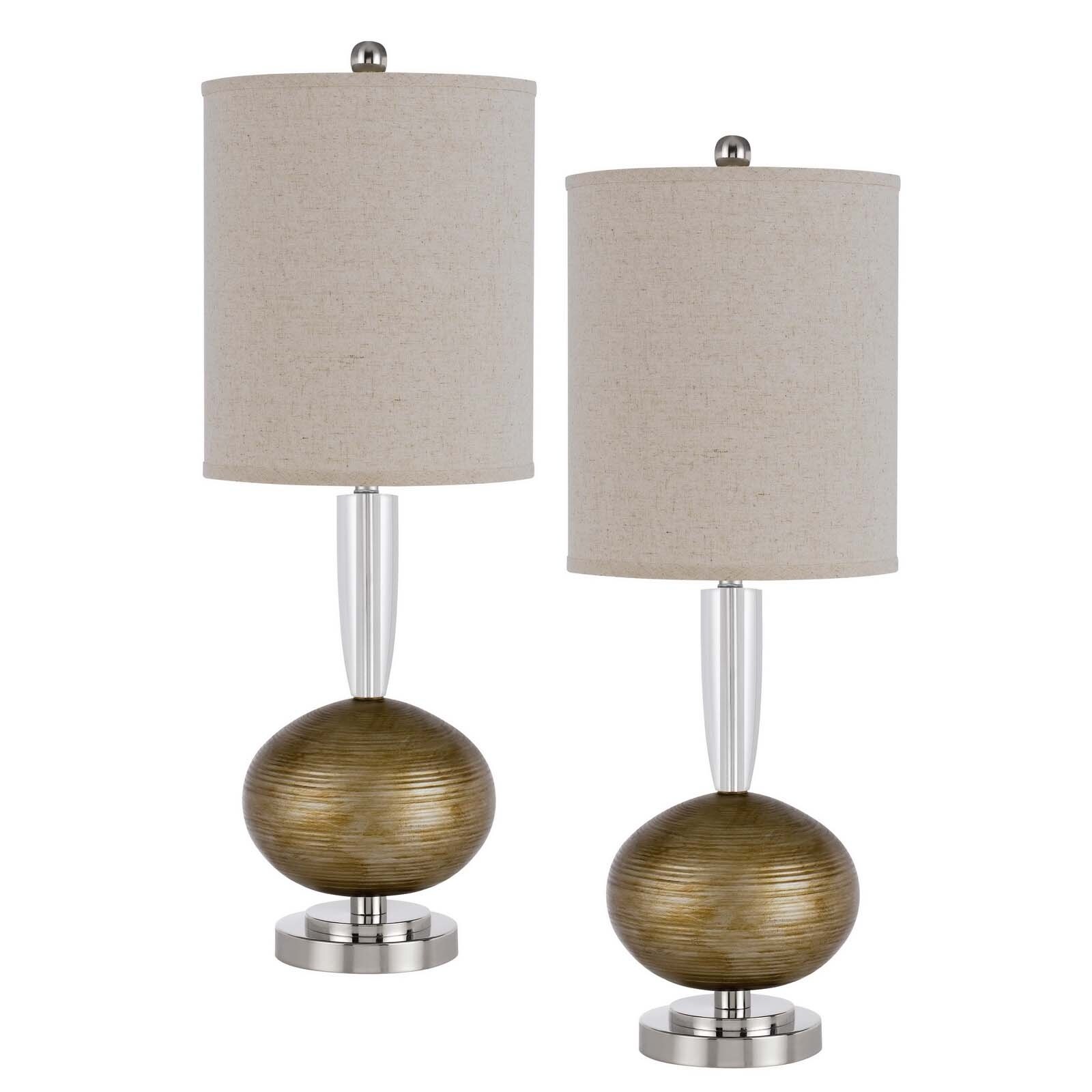 Sudbury Light Bronze Metal Lamp Set - Mycitystee