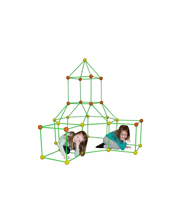 Funphix Supersized Glow in The Dark Fort Building Set， 154 Pieces - Mycitystee