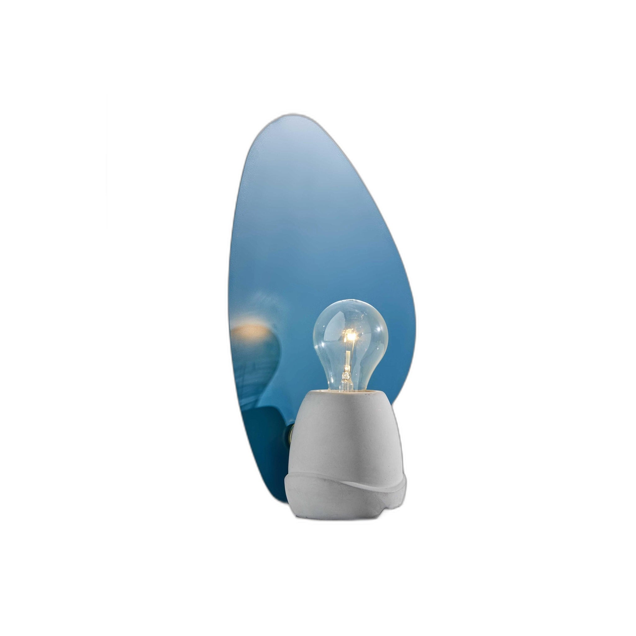 Turquoise Fin Concrete Table Lamp - 8.75 x 5 x 12.75 - Mycitystee