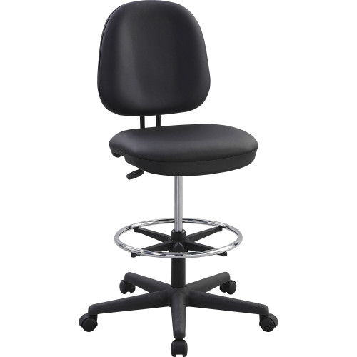Lorell Vinyl Contoured Back Stool (62627) - Mycitystee