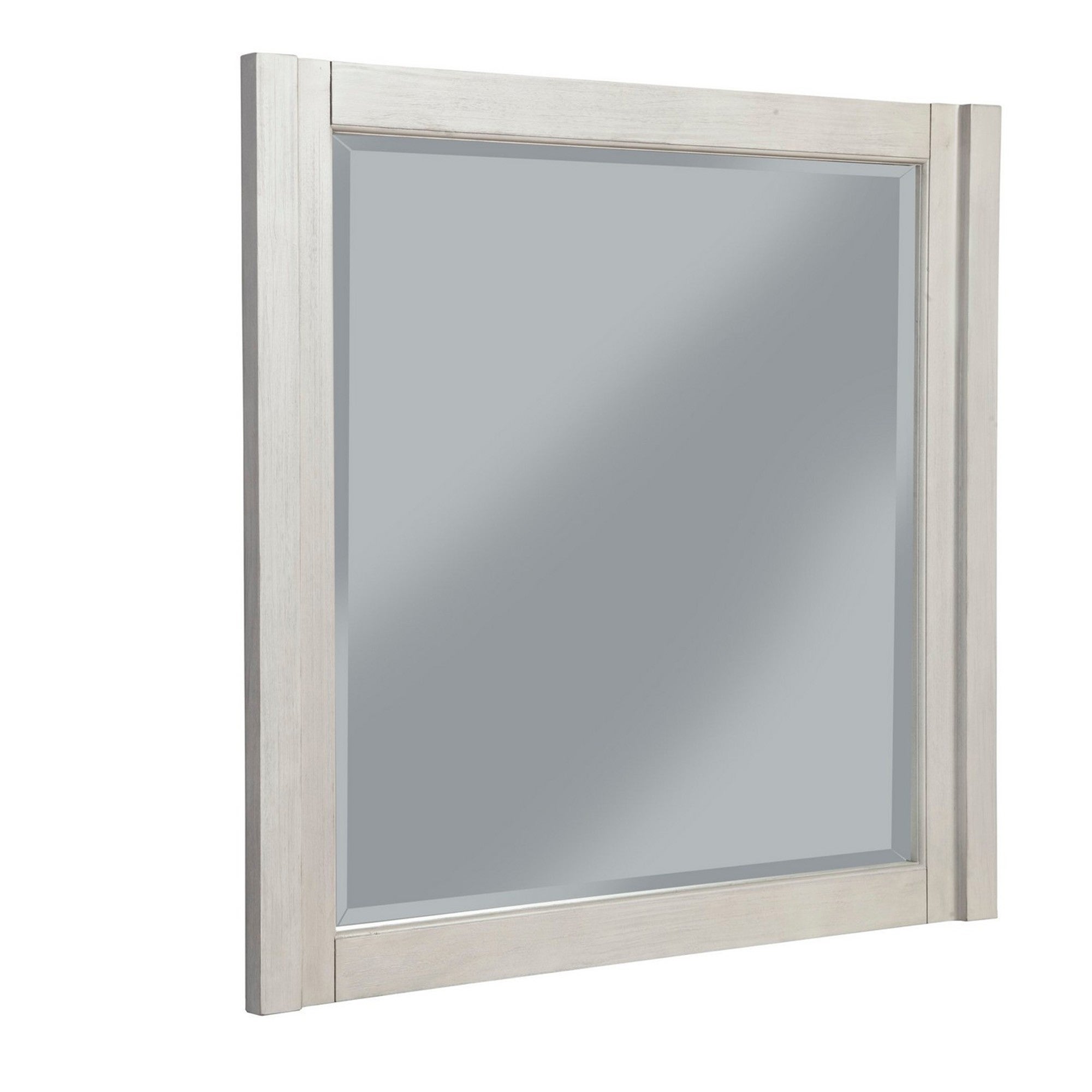 Rue 37 x 40 Rectangular Dresser Mirror， Mahogany Wood Frame， Light Gray - - 36907812 - Mycitystee