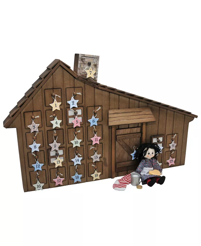 The Queen's Treasures Little House on Prairie American Wooden Advent Calendar Plus 8 Piece Christmas Accessories - Mycitystee