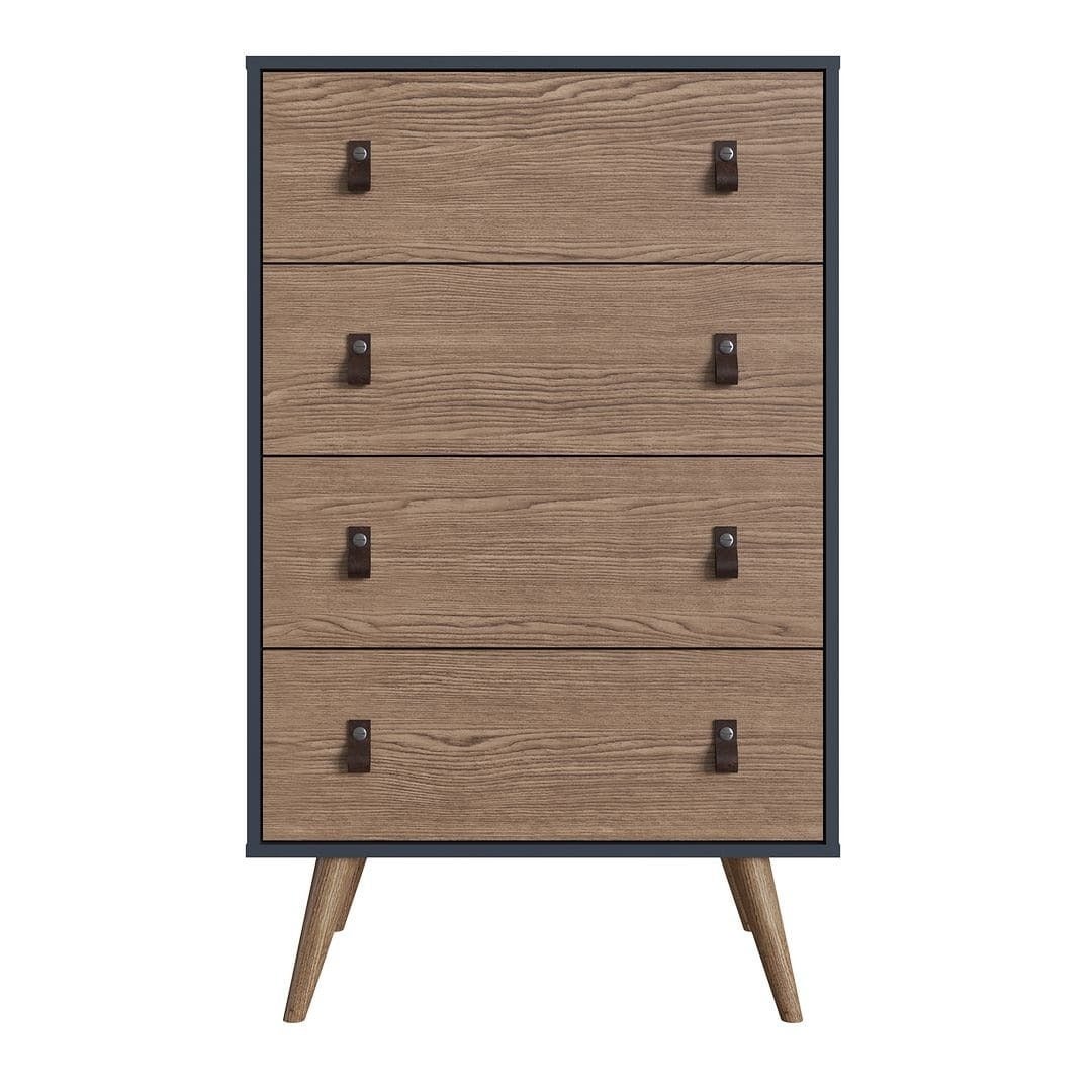 Tall Dresser with Faux Leather Handles，with 4 Drawers， Suitable for Bedroom， Living Room， Dining Room， Items Storage Helper - - 37777033 - Mycitystee