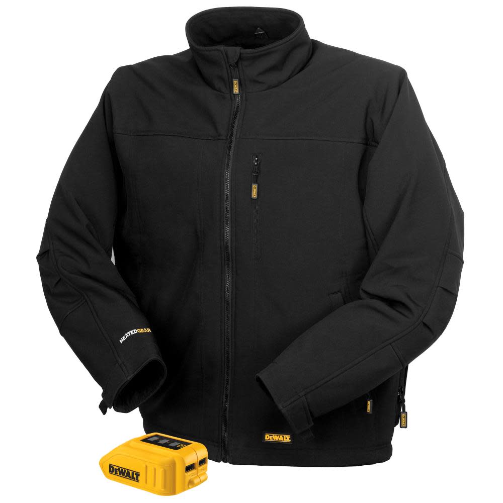 DEWALT Unisex Heated Bare Tool Soft Shell Jacket Black Large DCHJ060ABB-L from DEWALT - Mycitystee