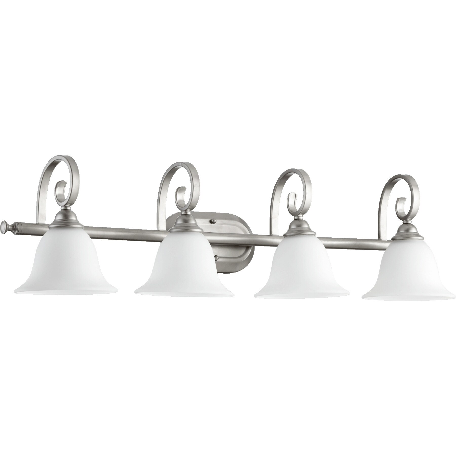 Celesta Classic Nickel and Satin Opal 4-light Vanity Lighting - Mycitystee