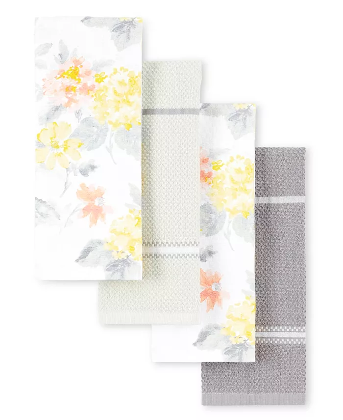 Martha Stewart Amber Floral Kitchen Towel Set 2-Pack， 16