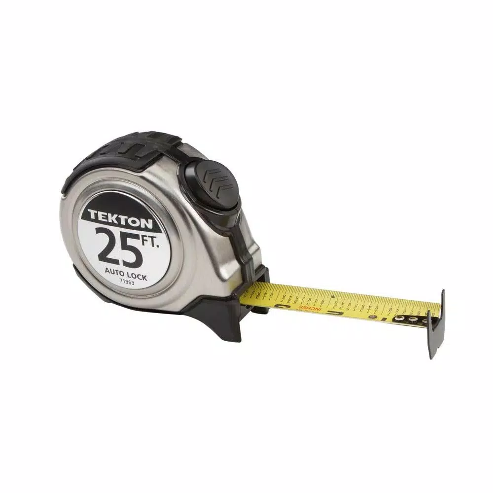 TEKTON 25 ft. x 1 in. Auto Lock Tape Measure and#8211; XDC Depot - Mycitystee